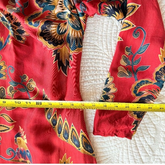 FARM Rio Vibrant Red and Blue Patterned Dress Parrots - Picture 15 of 16